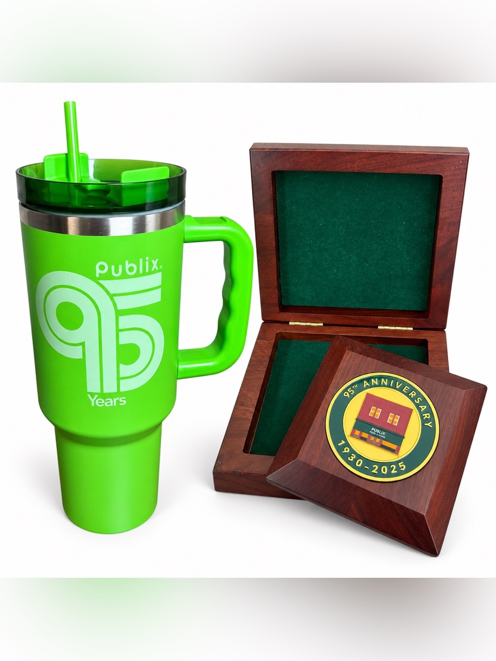 PUBLIX 95th Anniversary ROC Coin Box 40oz Large Tumbler Set Memorabilia 2025